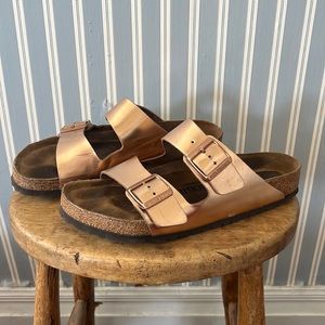 Rose gold Birkenstocks